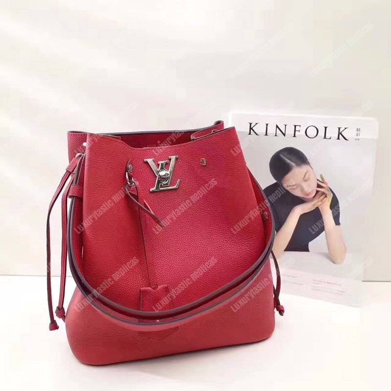 LV Lockme Bucket Cerise