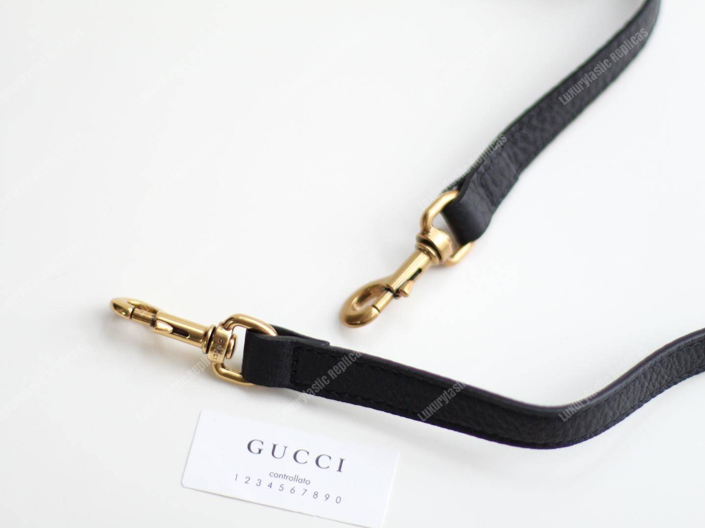 G*u*i gg marmont small top handle bag lightweight leather black