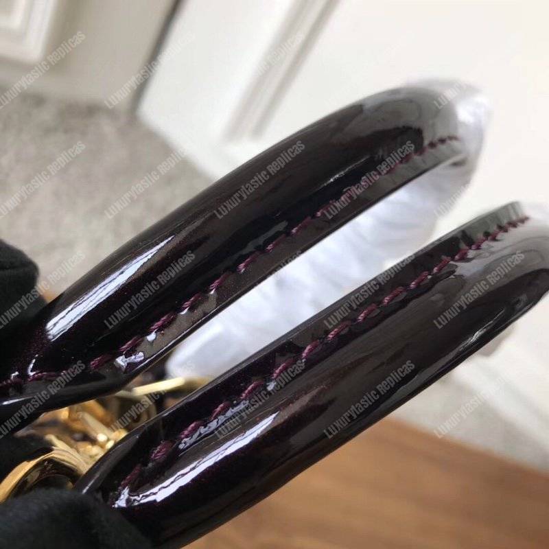 LV Alma BB Monogram Vernis Leather Amarante