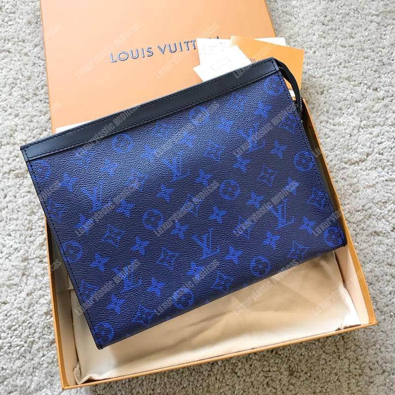 LV Pochette Voyage MM Monogram Blue