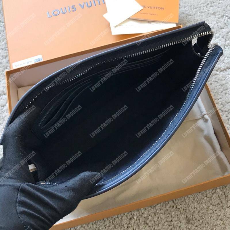LV Pochette Voyage MM Monogram Blue