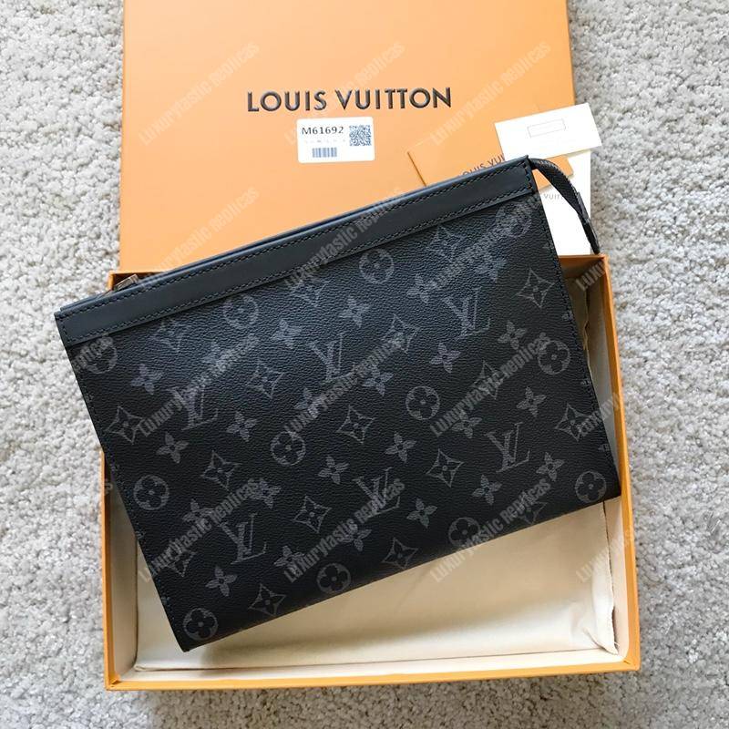 LV Pochette Voyage MM Monogram Eclipse Canvas Wallet