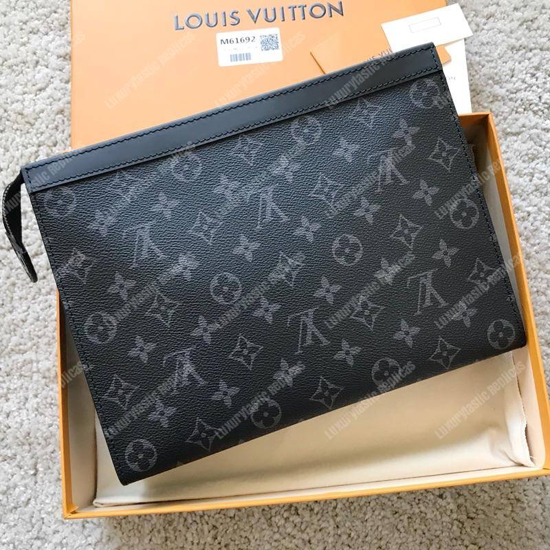 LV Pochette Voyage MM Monogram Eclipse Canvas Wallet