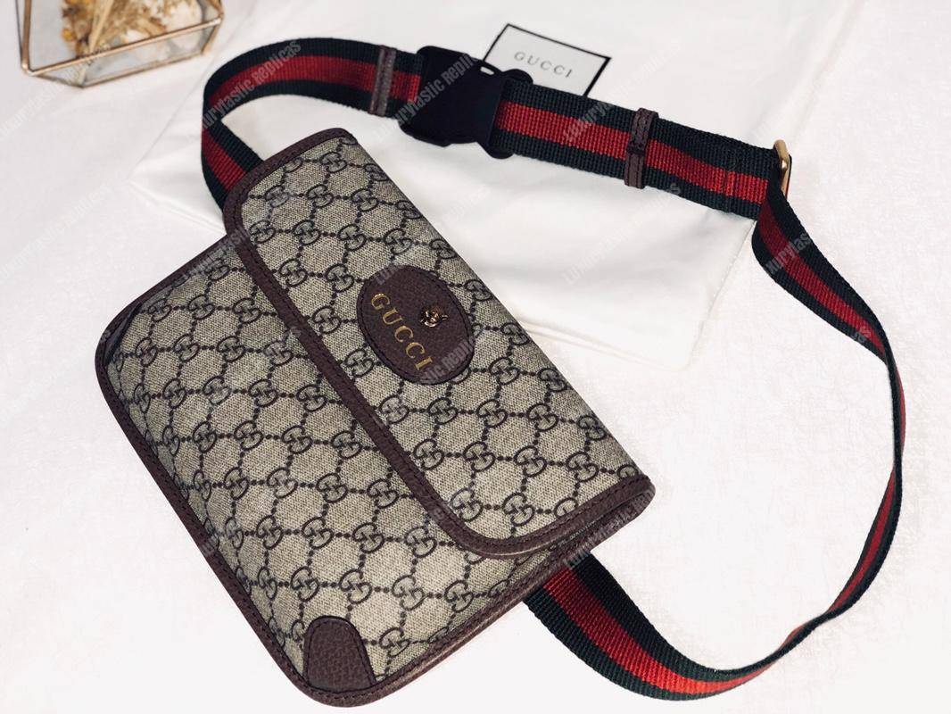 G*u*i gg sup*e belt bag brown trims