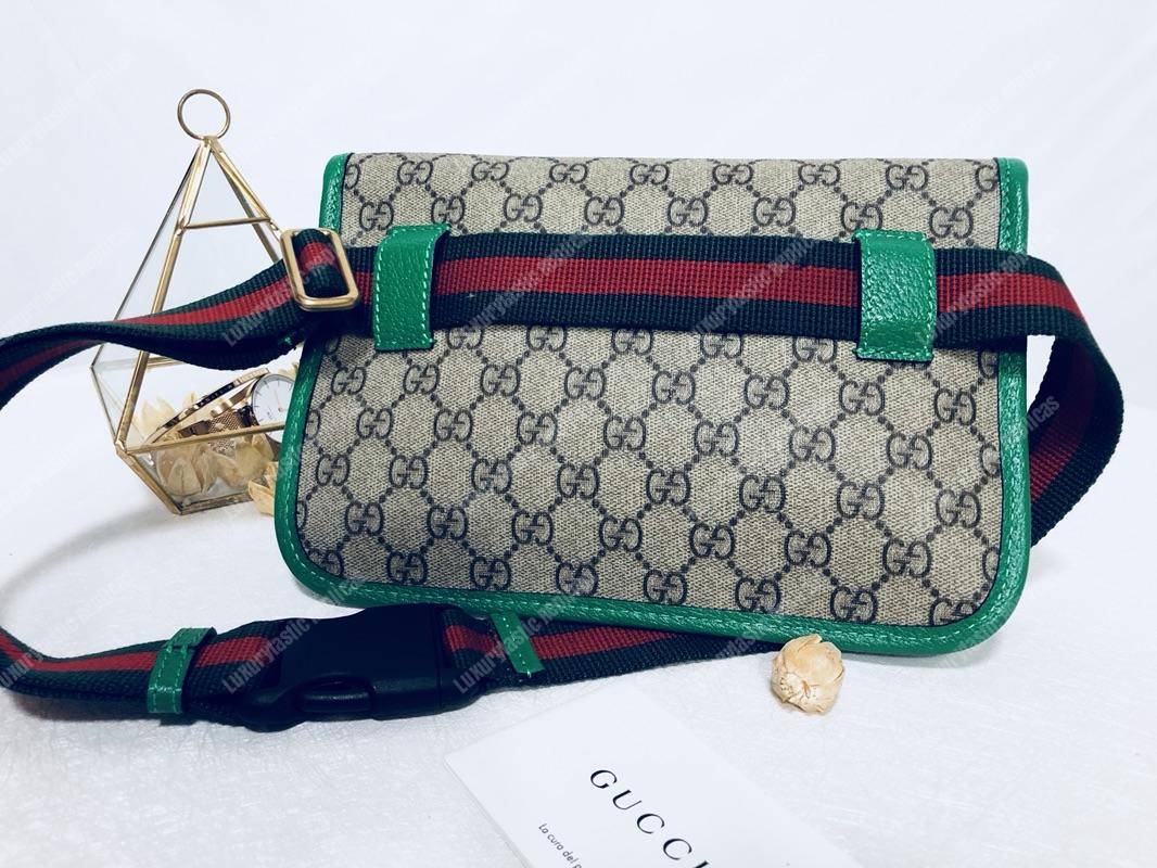 G*u*i gg sup*e belt bag green trims