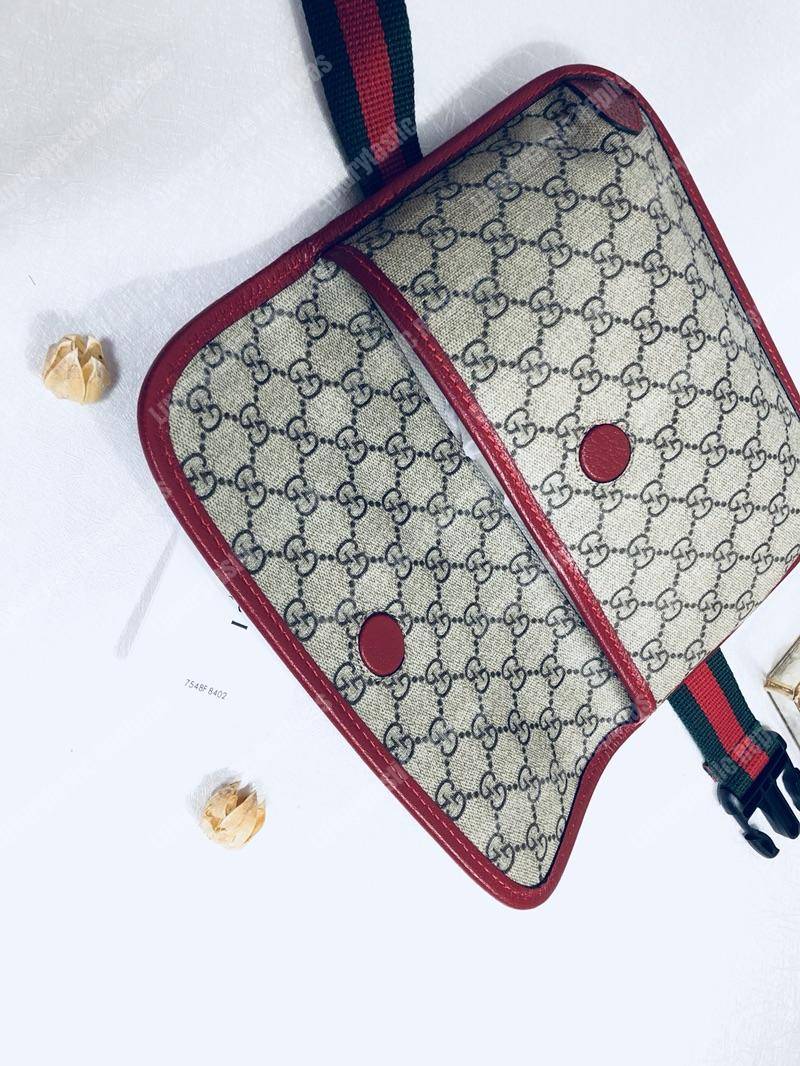 G*u*i gg sup*e belt bag red trims