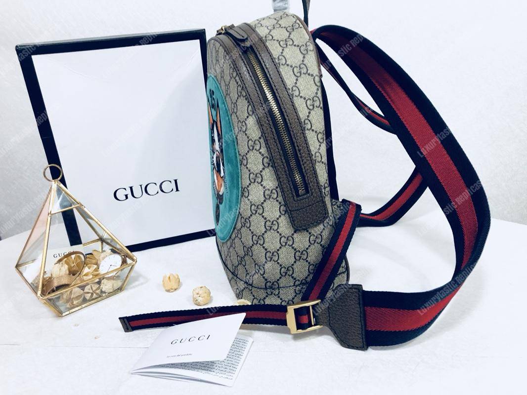 G*u*i blue bosco patch gg sup*e backpack bag