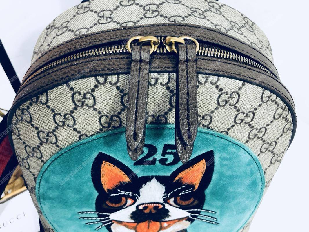 G*u*i blue bosco patch gg sup*e backpack bag