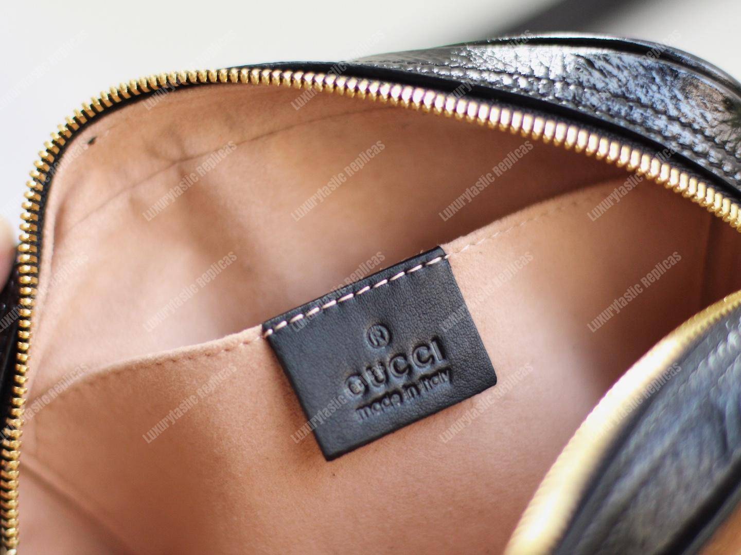 G*u*i ophidia suede small belt bag blue