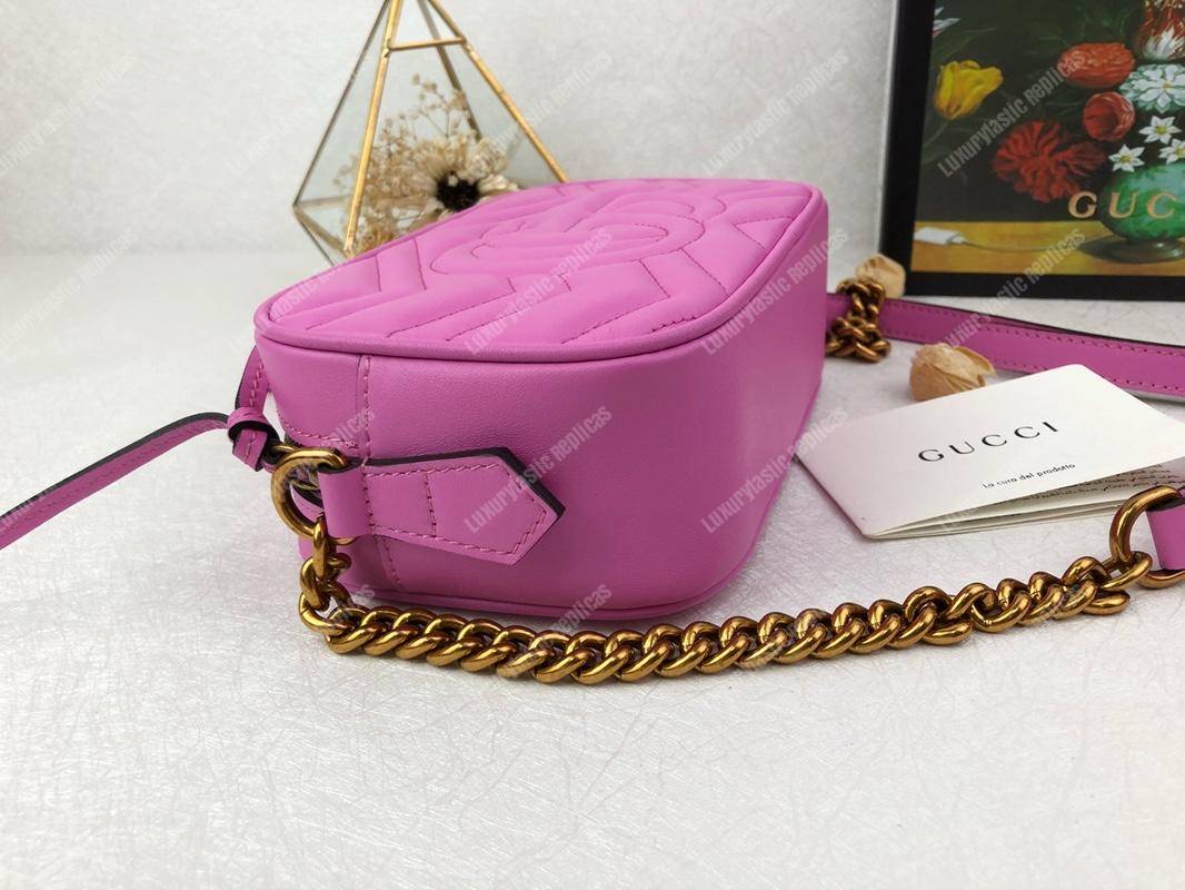 G*u*i gg marmont matelassé mini bag fuchsia