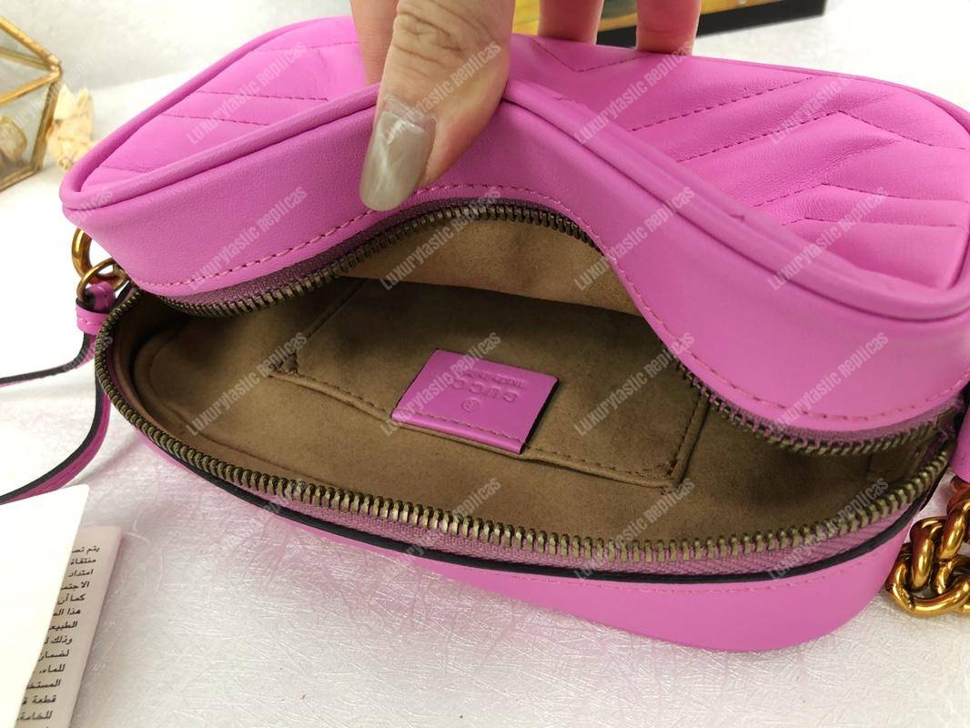 G*u*i gg marmont matelassé mini bag fuchsia