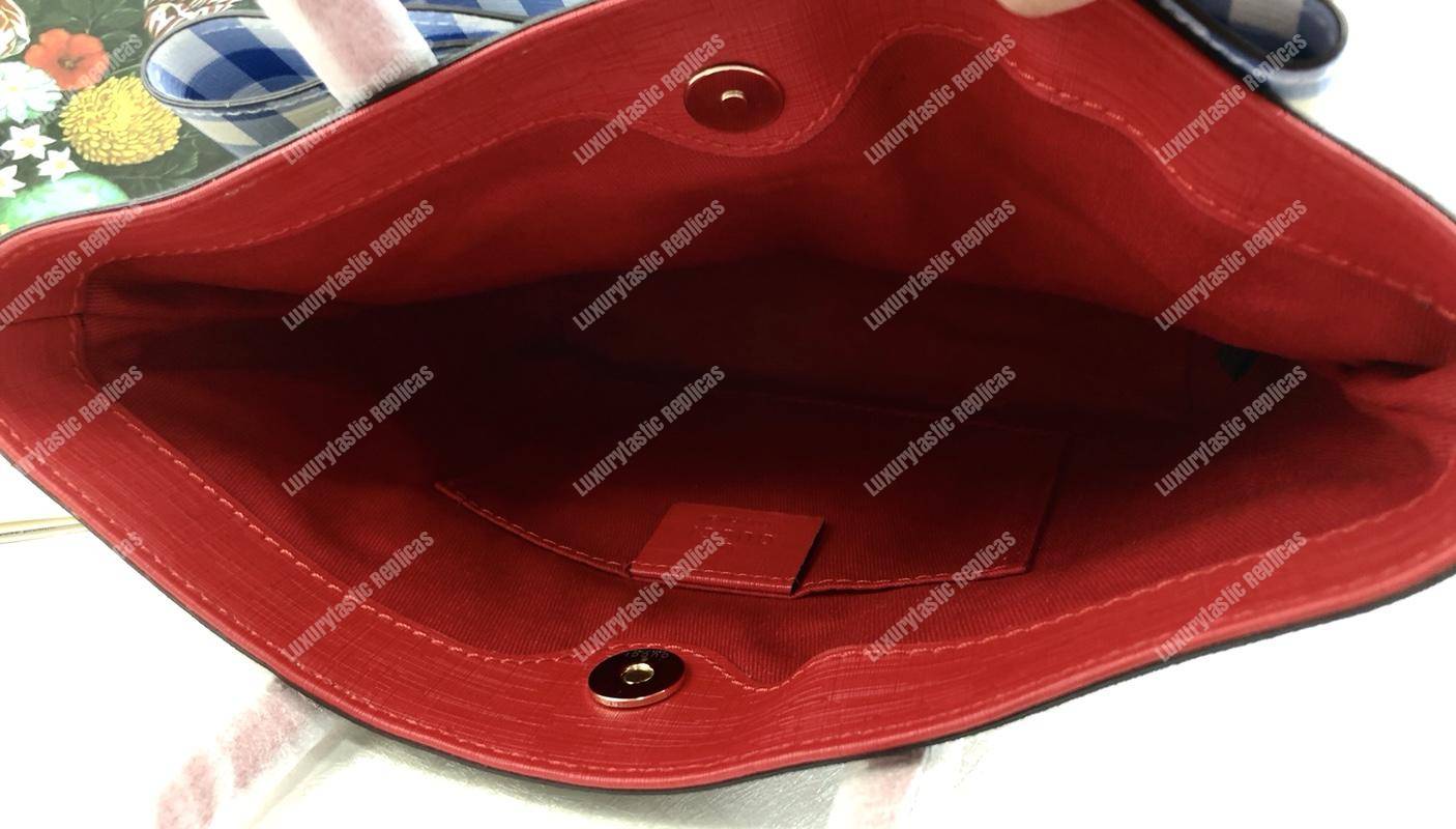 G*u*i children’s gg sup*e blue gingham bow tote