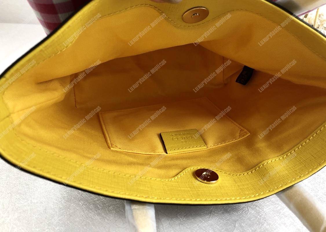 G*u*i children’s gg sup*e pink gingham bow tote