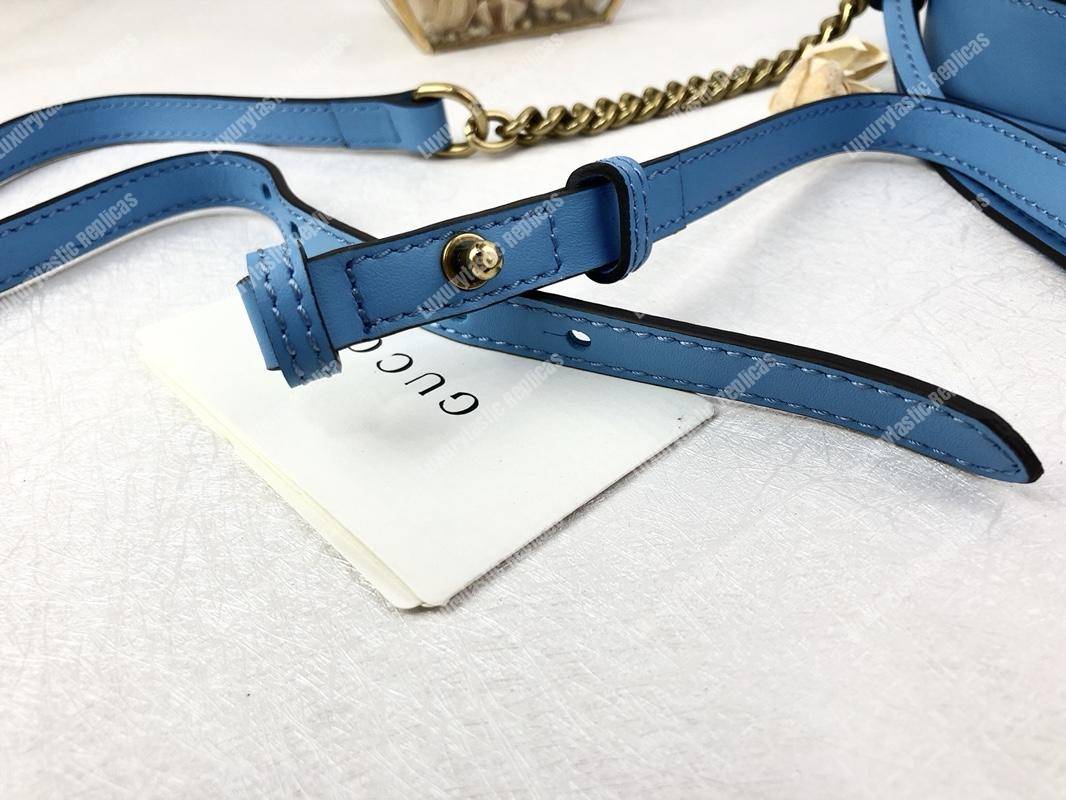 G*u*i gg marmont small matelassé shoulder bag light blue