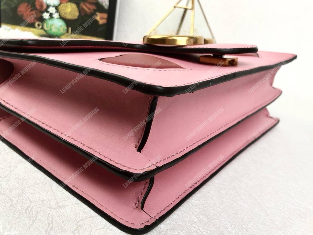 G*u*i gg marmont leather shoulder bag hearts pink