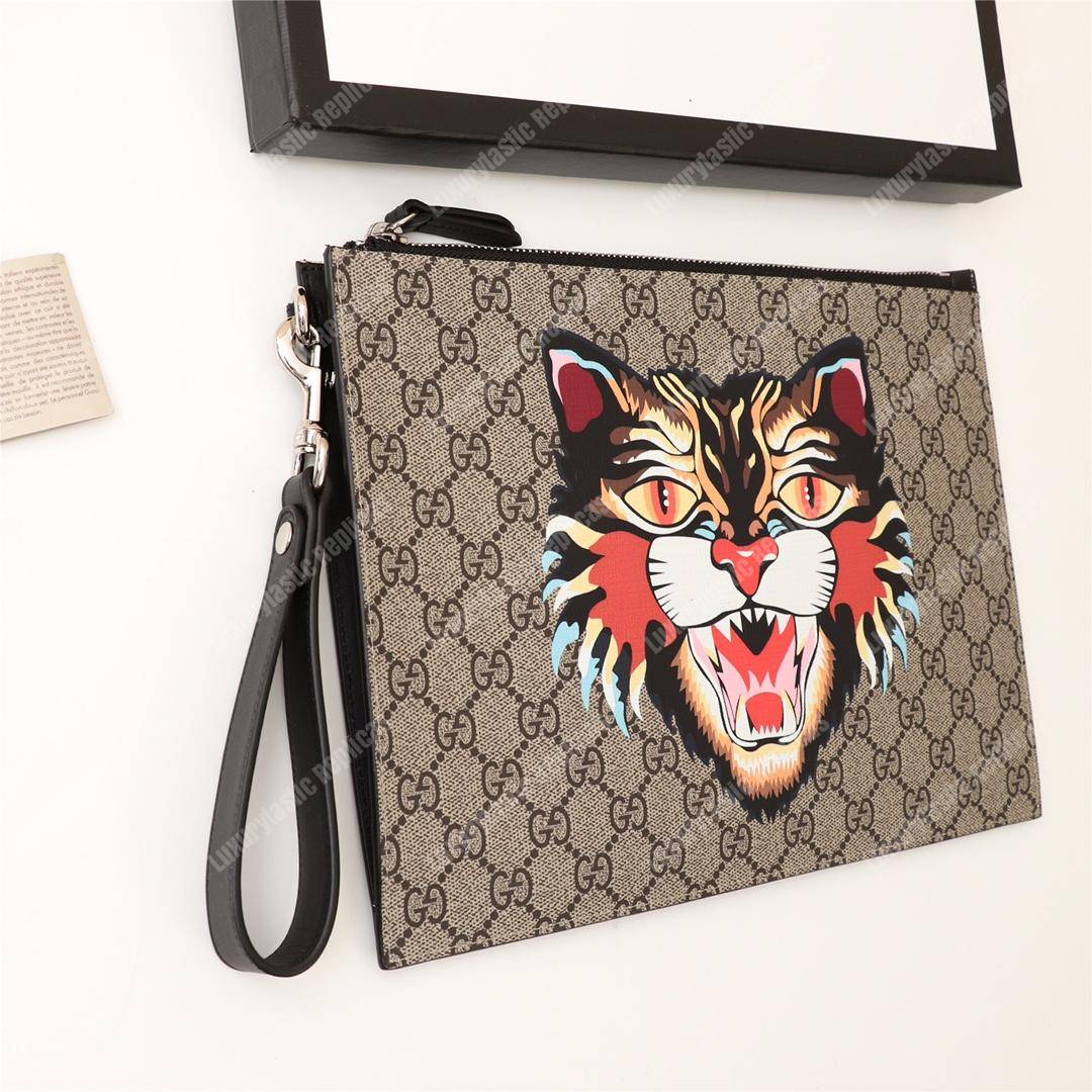 G*u*i bestiary pouch with angry cat