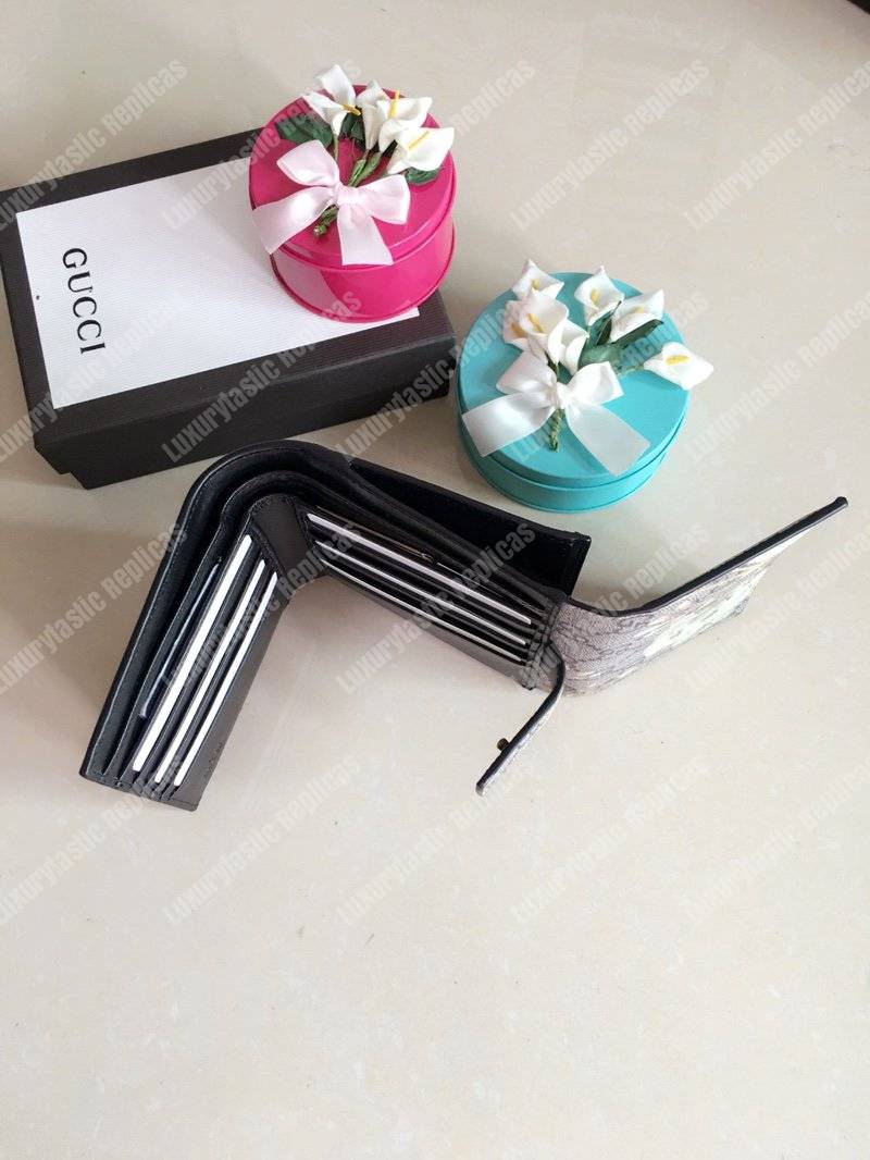 G*u*i gg blooms french flap wallet white