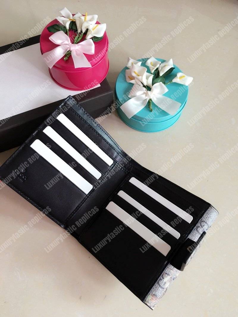 G*u*i gg blooms french flap wallet white