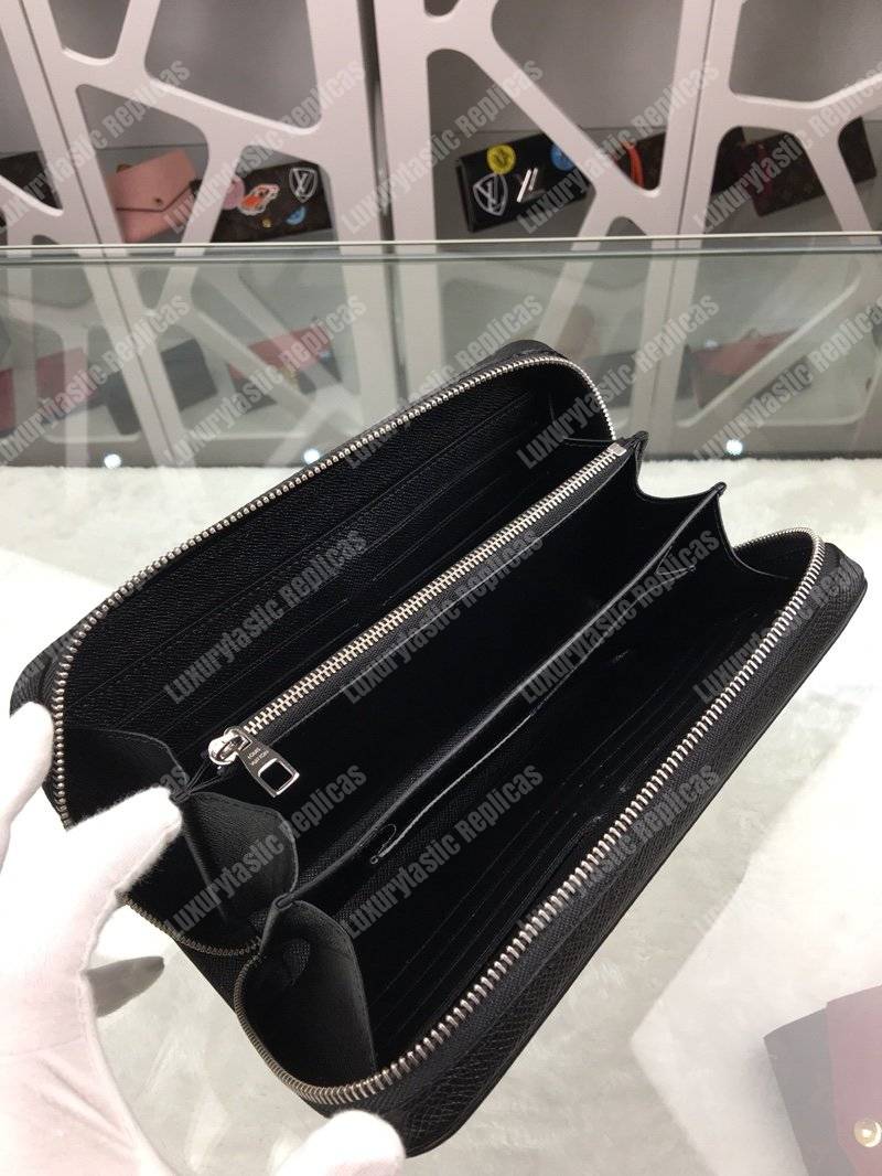 LV Zippy XL Wallet Taiga Black