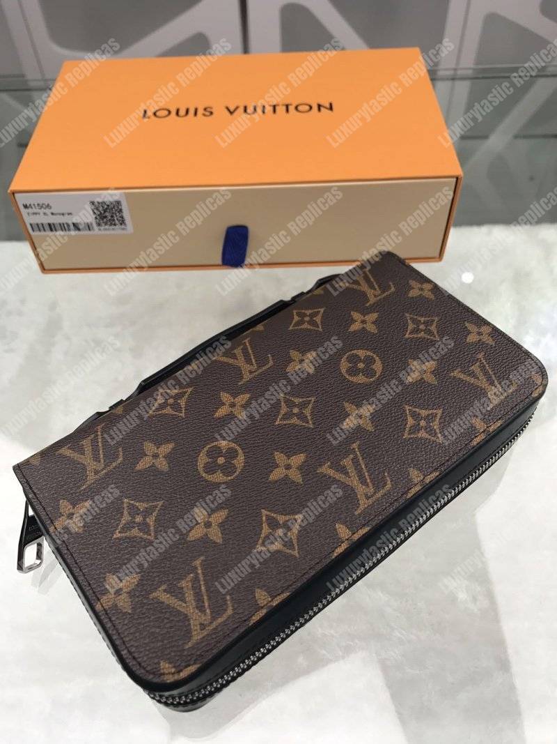 LV Zippy XL Wallet Monogram Macassar Canvas