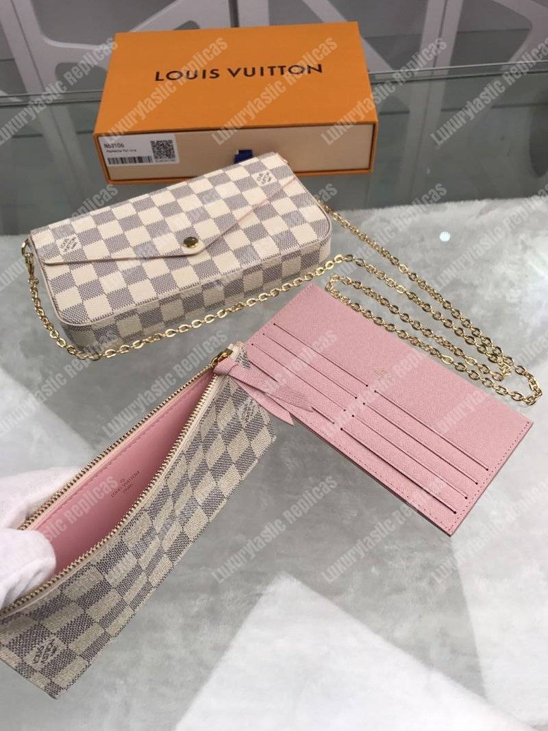 LV Pochette Felicie Damier Azur Canvas