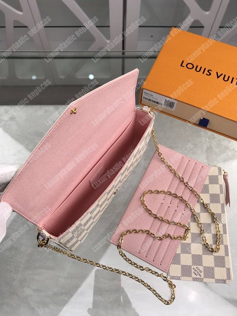 LV Pochette Felicie Damier Azur Canvas