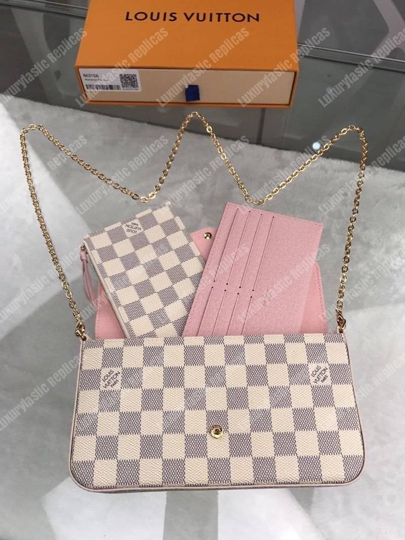 LV Pochette Felicie Damier Azur Canvas