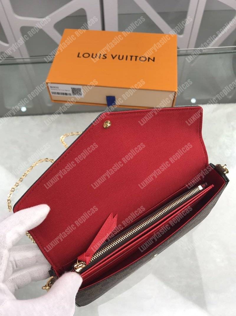 LV Pochette Felicie Damier Ebene