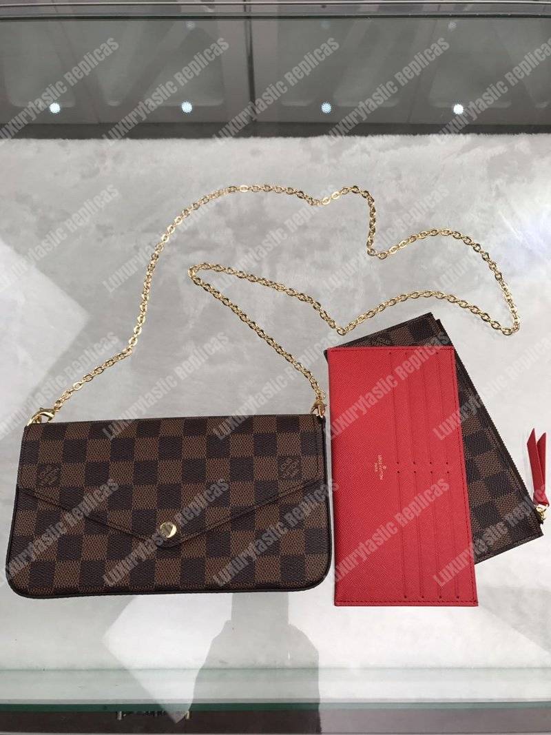LV Pochette Felicie Damier Ebene