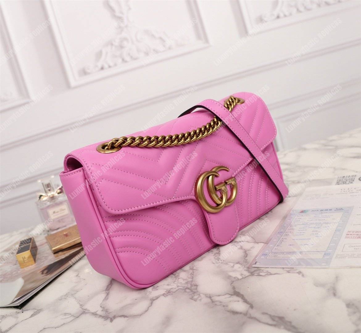 G*u*i gg marmont small shoulder bag candy pink