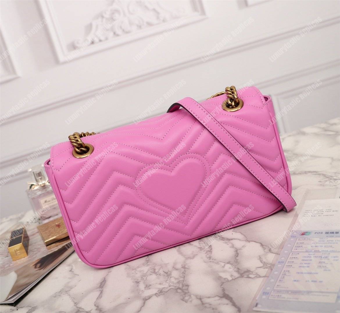 G*u*i gg marmont small shoulder bag candy pink