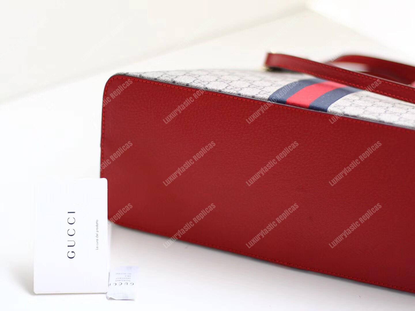 G*u*i ophidia gg medium top handle bag red