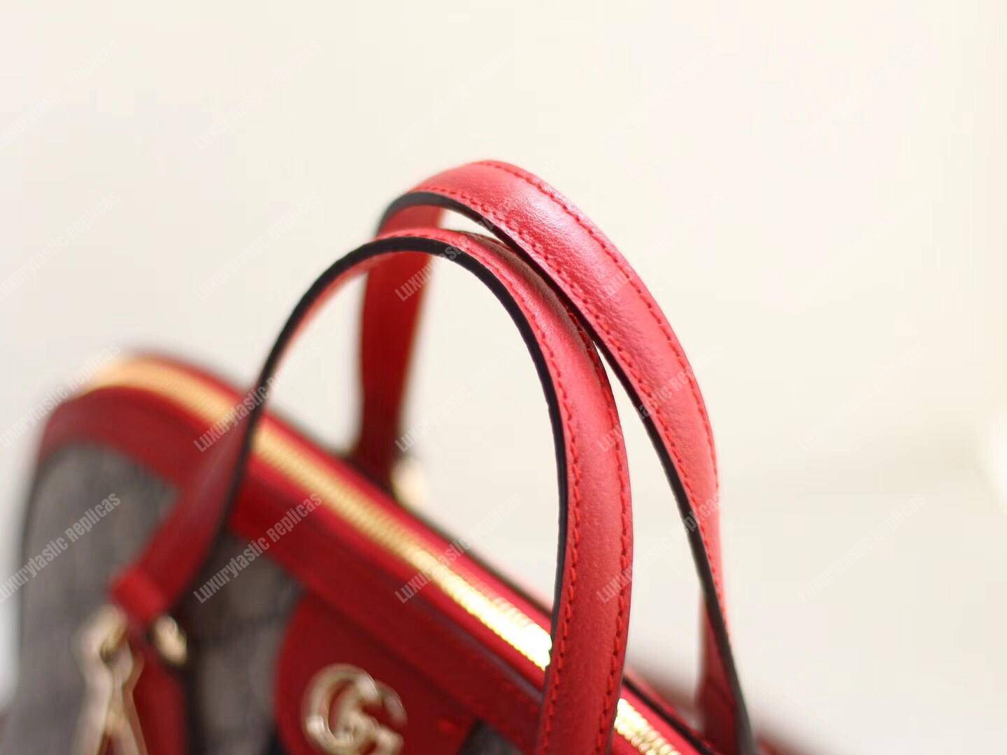 G*u*i ophidia gg medium top handle bag red