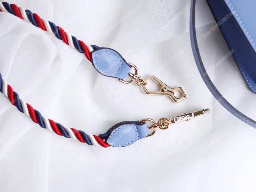 G*u*i sylvie leather mini bag light blue