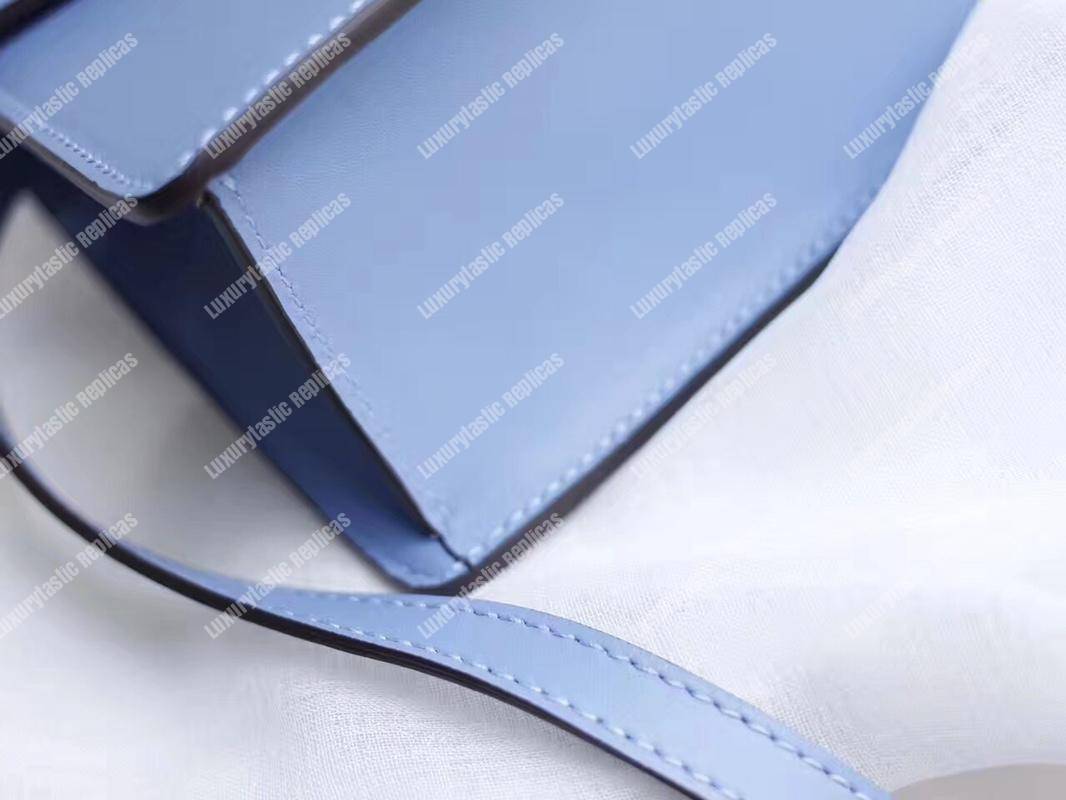 G*u*i sylvie leather mini bag light blue