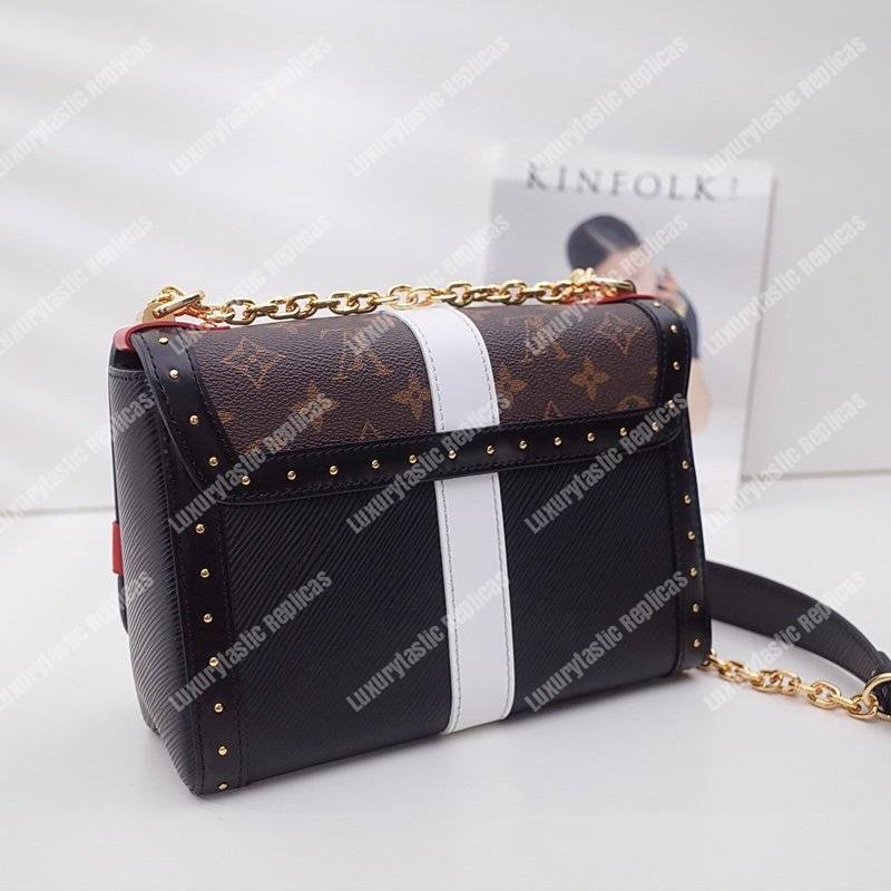 LV Twist MM Epi Leather With Monogram Canvas Black