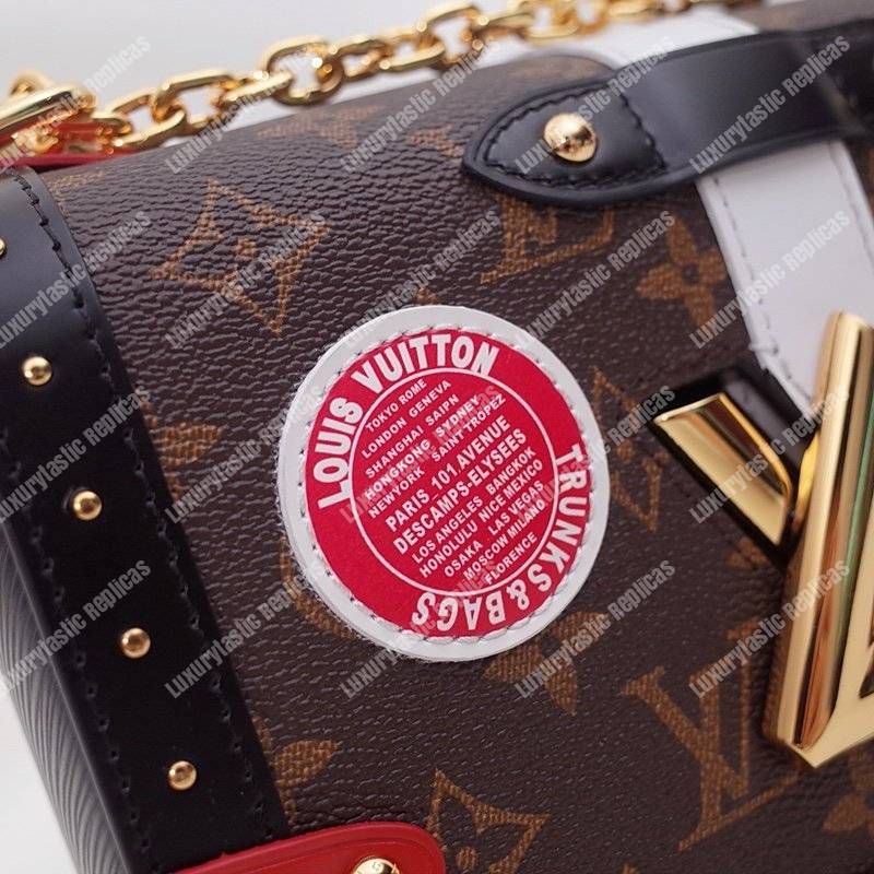 LV Twist MM Epi Leather With Monogram Canvas Black