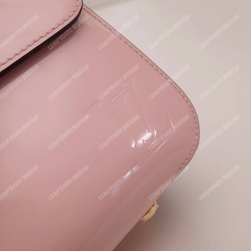LV Cherrywood PM Patent Leather Rose Ballerine