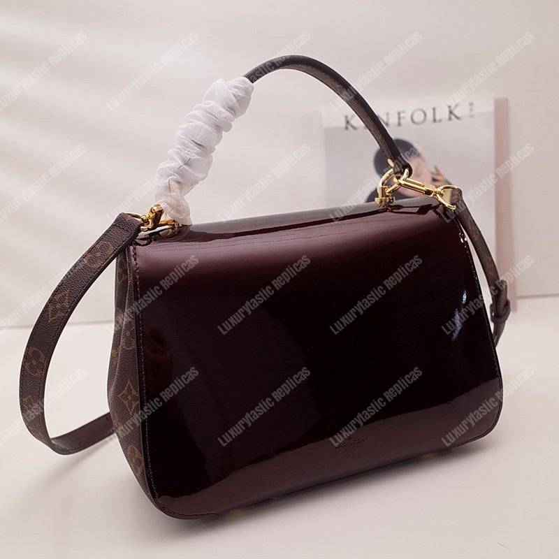 LV Cherrywood PM Patent Leather Amarante