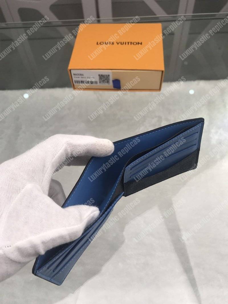 LV Slender Wallet Damier Graphite Blue Stripe