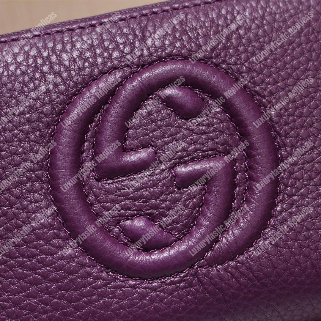 G*u*i soho zip around wallet purple