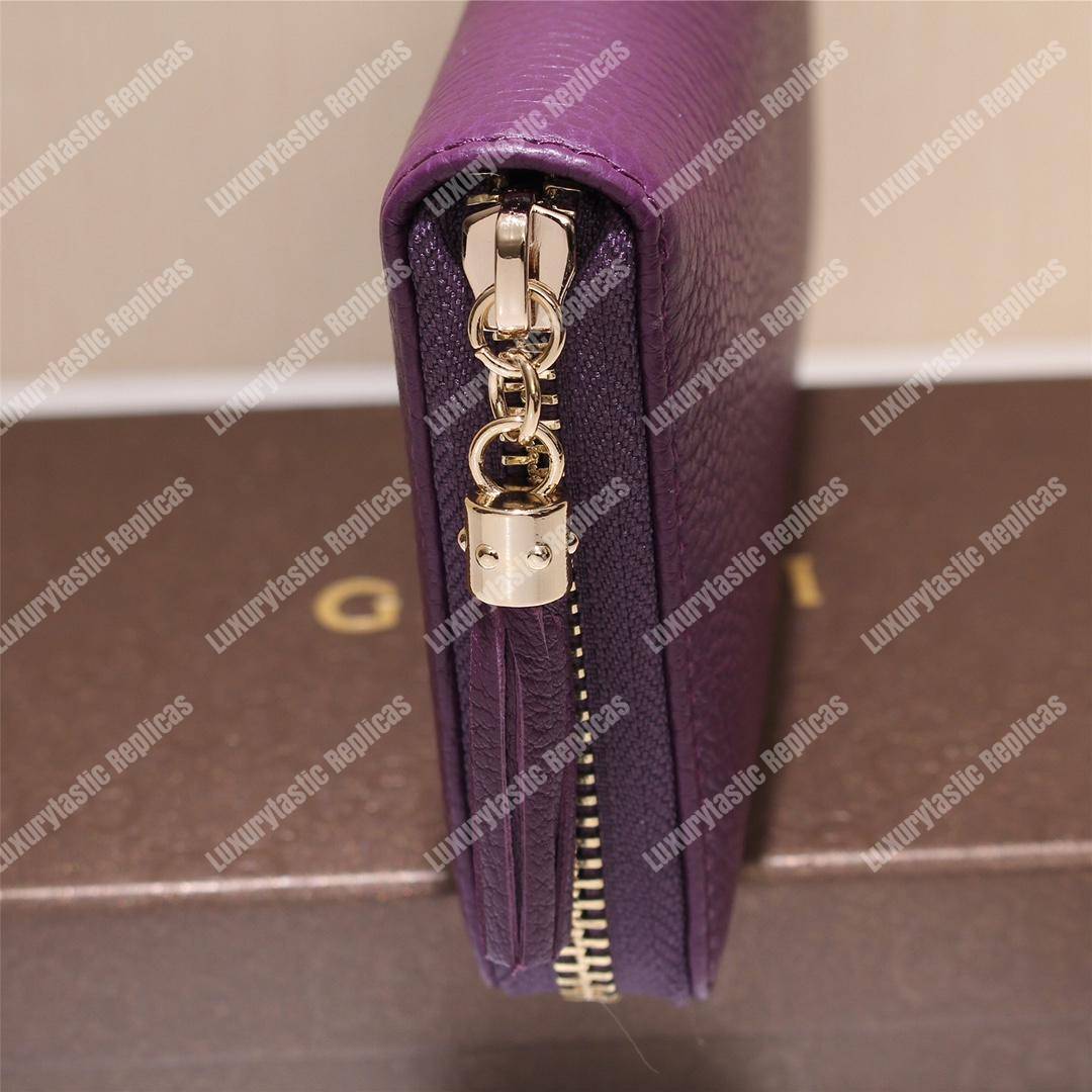 G*u*i soho zip around wallet purple