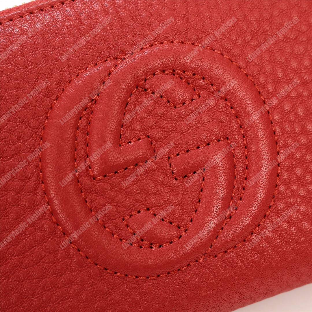 G*u*i soho zip around wallet red