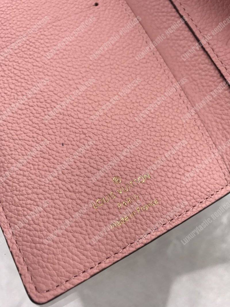LV Curieuse Compact Wallet Monogram Empreinte Rose Poudre