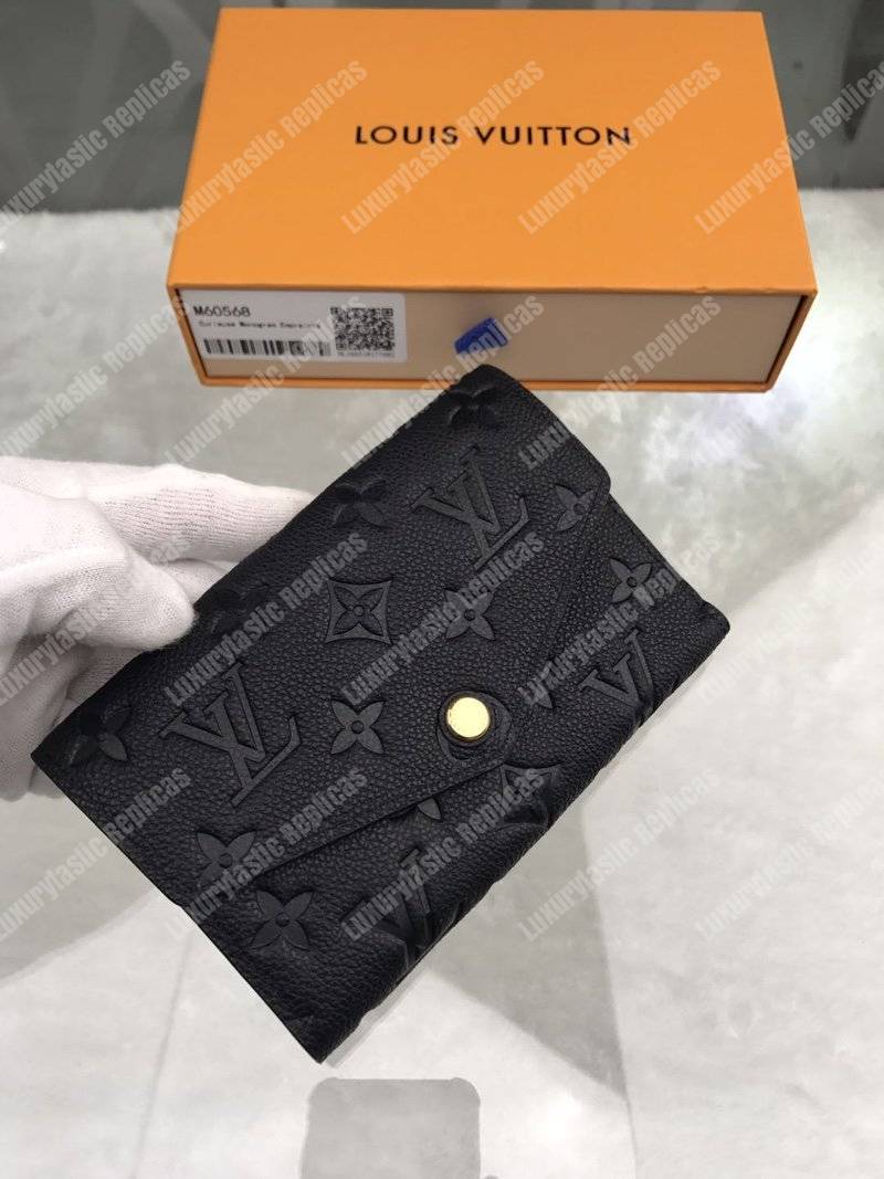 LV Curieuse Compact Wallet Monogram Empreinte Black