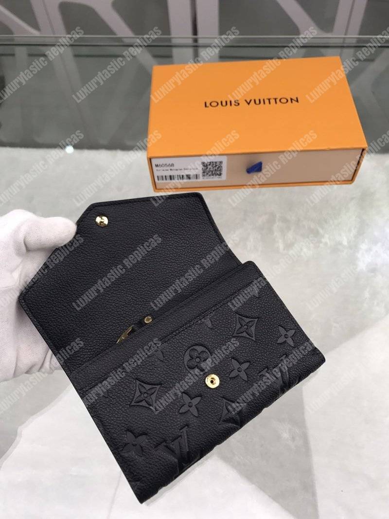 LV Curieuse Compact Wallet Monogram Empreinte Black