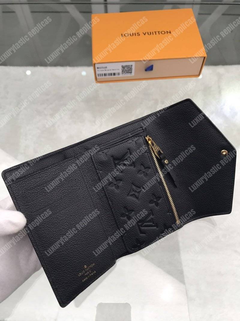 LV Curieuse Compact Wallet Monogram Empreinte Black