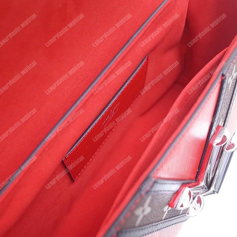 LV Twist MM Epi Leather V Signature Coquelicot