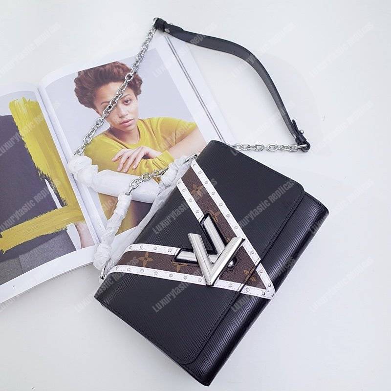 LV Twist MM Epi Leather V Signature Noir