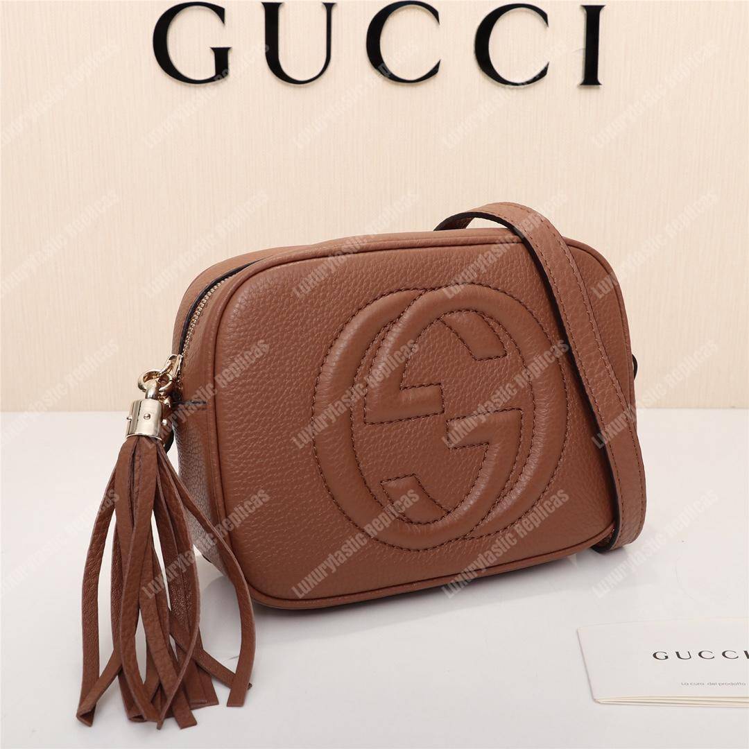 G*u*i soho small leather disco bag rose beige